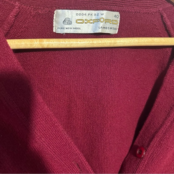Vintage Oxford Lambswool Cardigan - Pure New Wool - Size 40 - Picture 7 of 7
